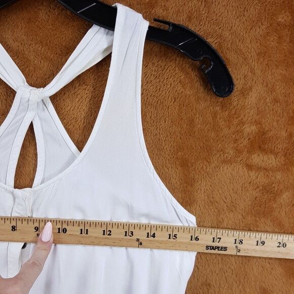 SPLENDID Romper Womens Small White Pull On Racerback Tank Drawstring Shorts - Picture 6 of 7